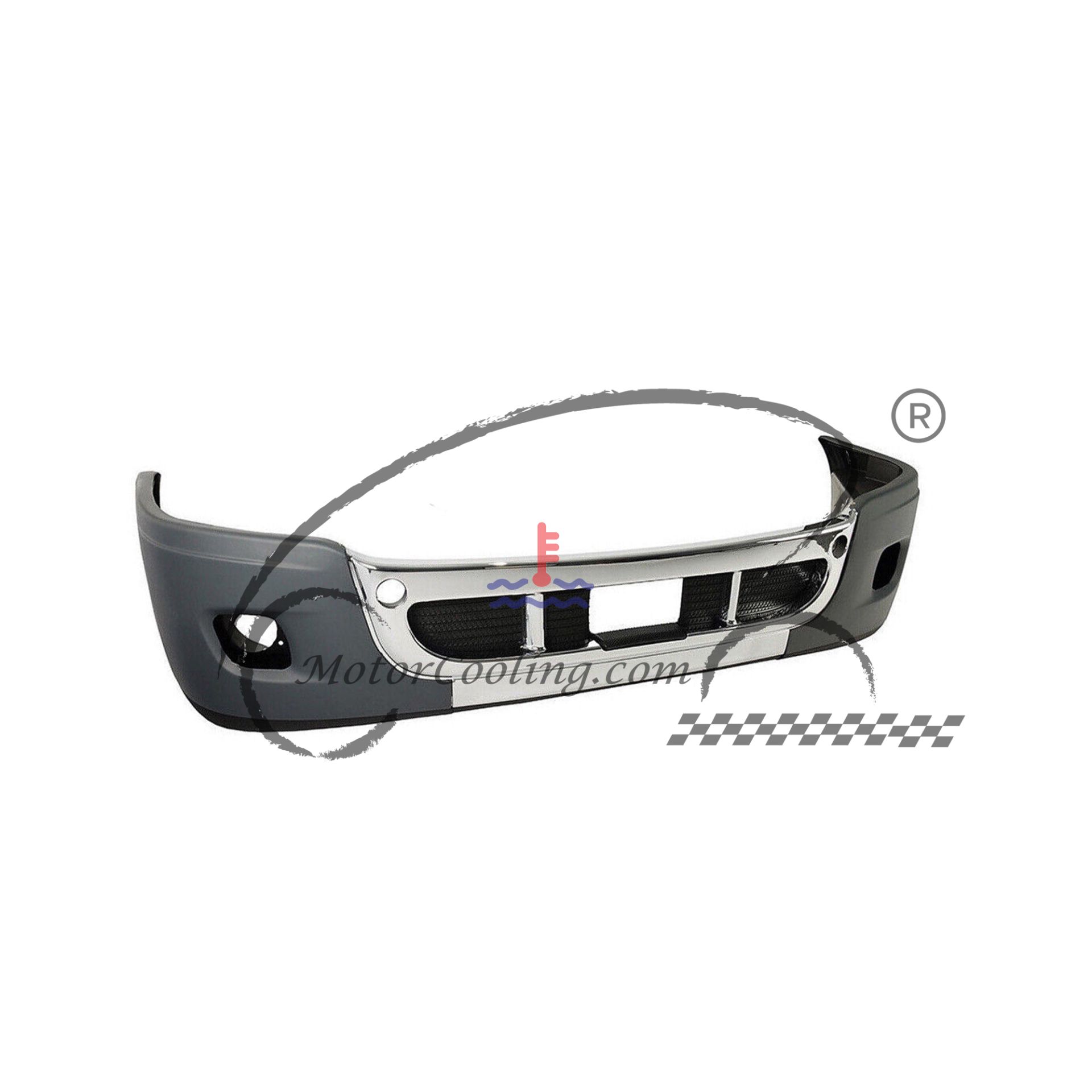 BPFRCA001 SIDE VIEW 2 (08-17 CASCADIA BUMPER ASSEMBLY WITH FOG LIGHT)